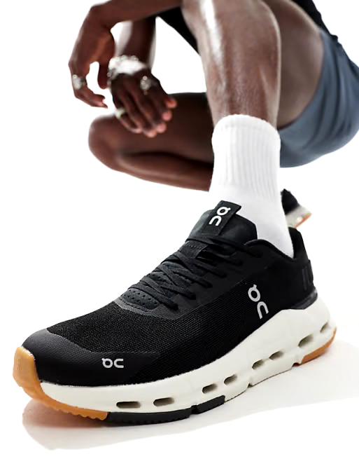 On Running Cloudnova Black & White Sneakers